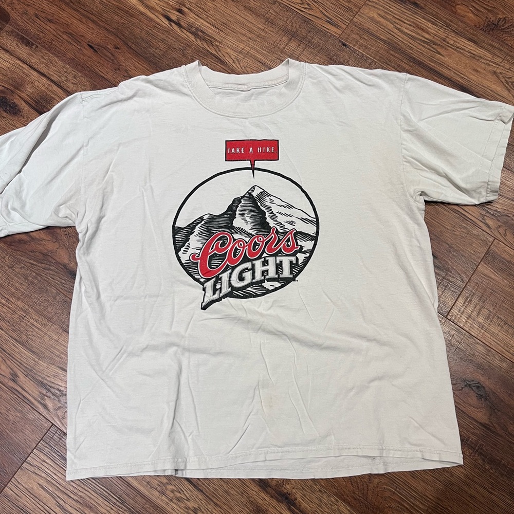 NOT FOR SALE * Vintage Coors Light Take a Hike Beer Promo 90’s Funny Boxy Tee